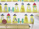 画像4: さらわれ猫　UFO 宇宙人 ねこ・ネコ・猫柄　綿麻キャンバス生地　コットンこばやし　ラミネート　つや消し (4)