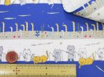 画像7: 釣り猫　釣り ねこ・ネコ・猫柄　綿麻キャンバス生地　コットンこばやし　ラミネート　つや消し (7)