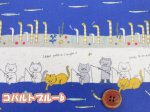 画像5: 釣り猫　釣り ねこ・ネコ・猫柄　綿麻キャンバス生地　コットンこばやし　ラミネート　つや消し (5)