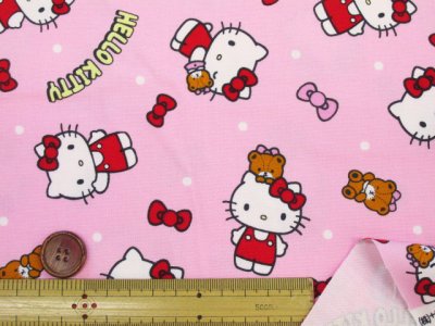 画像2: HELLO KITTY リボンドット柄 オックス生地