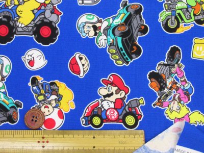 画像2: マリオカートワールド　マリカー柄　オックス生地