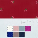 画像1: 現品限りの２０％オフ!! 可愛い!!　刺繍生地　チェリー柄　ソフトブロード生地 (1)