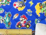 画像7: マリオカートワールド　マリカー柄　オックス生地 半針キルト (7)