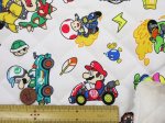 画像4: マリオカートワールド　マリカー柄　オックス生地 半針キルト (4)