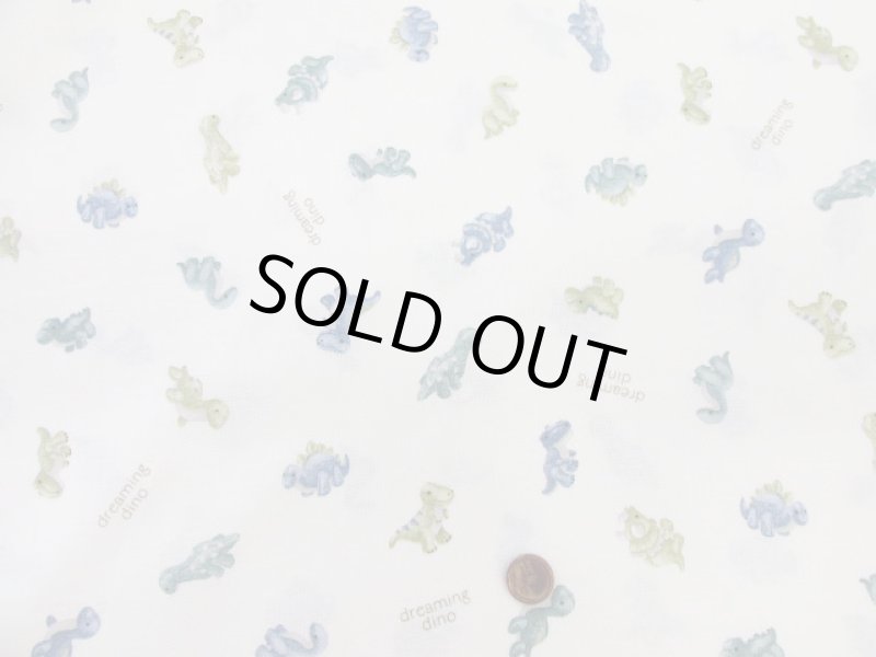 画像3: ベビーダイナソー 恐竜柄 シーチング生地　コスモテキスタイル (3)