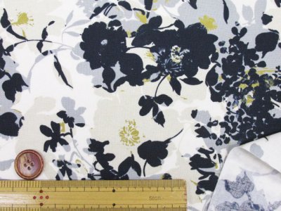 画像1: moda Arabesque ボタニカルフラワー・花柄　USAコットン　シーチング生地