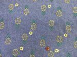 画像10: かわいい刺繍!!　刺繍幅約100cm　ヒマワリ・スイカ・パイナップル　刺繍ダンガリー生地 (10)