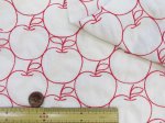 画像5: 毎年完売の人気生地!!　刺繍幅約96cm　アップル・りんご・林檎・リンゴ柄　シーチング生地 (5)