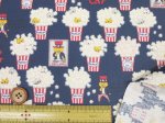 画像10: ポップコーンネコ　ポップコーン・ネコ・猫柄　綿キャンバス生地 ラミネート つや消し コットンこばやし (10)