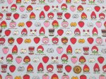 画像9: イチゴネコ　苺・ネコ・猫柄　綿キャンバス生地 ラミネート つや消し コットンこばやし (9)