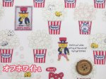 画像2: ポップコーンネコ　ポップコーン・ネコ・猫柄　綿キャンバス生地 ラミネート つや消し コットンこばやし (2)