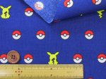 画像7: ポケットモンスター モンスターボール ピカチュウ柄 シーチング生地 (7)