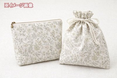 画像2: スモーキーボタニカル　フラワー・花柄 オックス生地 (生成り)