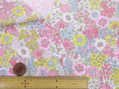 画像1: スプリングフラワー フラワー・花柄 ブロード生地