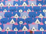 画像6: キャットフェイス　ネコ・ねこ・猫柄　オックス生地 (6)