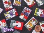 画像5: 猫札　カード・花札・ネコ・ねこ・和柄　ドビー生地 (5)