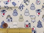 画像4: ひょうたん猫　ネコ・ねこ・和柄　ドビー生地 (4)