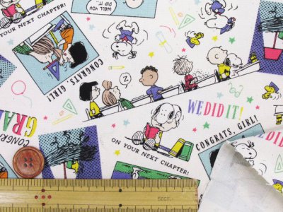 画像1: スヌーピー SNスクールズアウト PEANUTS オックス生地