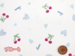 画像5: 吸水速乾＋ＵＶ加工　80cm幅　チェリーハート　サクランボ・ハート柄　ハニカムメッシュ生地 (5)