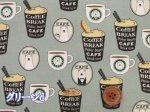 画像8: 白くまカフェ　コーヒー・クマ柄　ツイル生地　コットンこばやし (8)