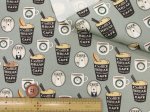 画像10: 白くまカフェ　コーヒー・クマ柄　ツイル生地　コットンこばやし (10)