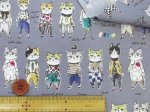 画像7: YUWA 有輪商店 sobakasu-kids.  オシャレキャット　ネコ・猫柄　シャーティング生地 (7)