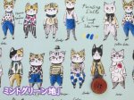 画像8: YUWA 有輪商店 sobakasu-kids.  オシャレキャット　ネコ・猫柄　シャーティング生地 (8)