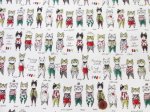 画像3: YUWA 有輪商店 sobakasu-kids.  オシャレキャット　ネコ・猫柄　シャーティング生地 (3)
