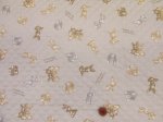 画像6: 韓国風 ナチュラルラビット うさぎ・ウサギ柄 シーチング生地　全針キルト コスモテキスタイル (6)