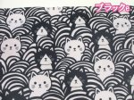画像8: 猫と青海波　ネコ・ねこ・猫柄　オックス生地 ラミネート つや消し (8)