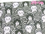 画像6: 猫と青海波　ネコ・ねこ・猫柄　オックス生地 ラミネート つや消し (6)
