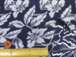 画像4: 140cm幅　フラワーパターン　花柄　ジャガード織生地　(ネイビー地) (4)