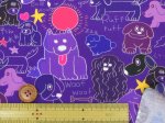 画像7: noraシリーズ　カラフルドッグ　犬柄　インクジェットプリント　シーチング生地 (7)