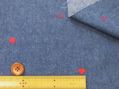 画像1: プチハード刺繍　5オンス デニム生地　衣料からバッグ小物まで幅広く適用!!