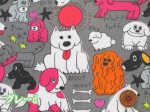 画像8: noraシリーズ　カラフルドッグ　犬柄　インクジェットプリント　シーチング生地　ラミネート つや消し (8)