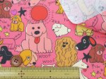 画像4: noraシリーズ　カラフルドッグ　犬柄　インクジェットプリント　シーチング生地　ラミネート つや消し (4)