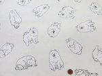 画像3: 可愛い サモエド　わんこ・犬柄　オックス生地　コスモテキスタイル (3)