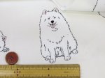 画像4: 可愛い サモエド　わんこ・犬柄　オックス生地　コスモテキスタイル (4)