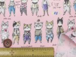 画像13: YUWA 有輪商店 sobakasu-kids. オシャレキャット　ネコ・猫柄　シャーティング生地　ラミネート つや消し (13)