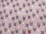 画像12: 白くまカフェ　コーヒー・クマ柄　ツイル生地　コットンこばやし　ラミネート　つや消し (12)