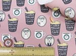 画像13: 白くまカフェ　コーヒー・クマ柄　ツイル生地　コットンこばやし　ラミネート　つや消し (13)