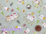 画像2: クリスマス　シマエナガ　スケア生地　コスモテキスタイル (2)
