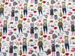 画像3: YUWA 有輪商店 sobakasu-kids.  パリの街角　ネコ・猫柄　シャーティング生地 (3)