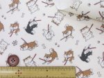 画像4: わがまま柴犬　柴犬・犬柄　オックス生地 (生成り地) ラミネート　つや消し (4)