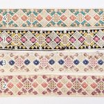 画像2: 約4.5cm巾インド刺繍リボン ダイヤクロスフラワー インドリボン 刺繍 リボン テープ (2)