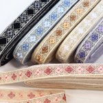 画像4: 約2cm巾インド刺繍リボン スモールダイヤフラワー インドリボン 刺繍 リボン テープ (4)