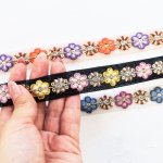 画像3: 約2cm巾インド刺繍リボン マルチフラワー インドリボン 刺繍 リボン テープ (3)
