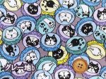 画像5: ネコフタ　ネコ・瓶・フタ・猫柄　オックス生地 (5)