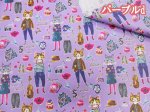 画像7: YUWA 有輪商店 sobakasu-kids. パリの街角　ネコ・猫柄　シャーティング生地 ラミネート つや消し (7)