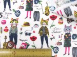 画像4: YUWA 有輪商店 sobakasu-kids. パリの街角　ネコ・猫柄　シャーティング生地 ラミネート つや消し (4)